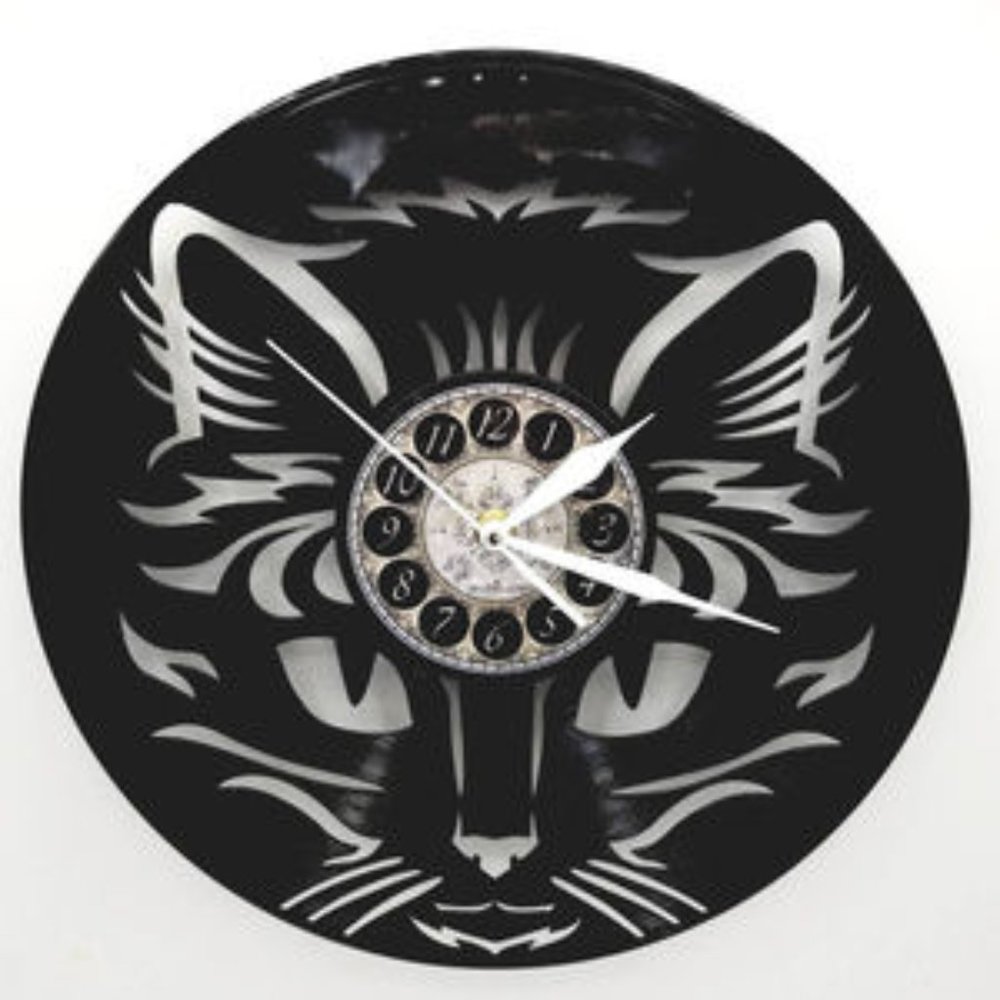 CAT vinyl record clock cat lovers gift